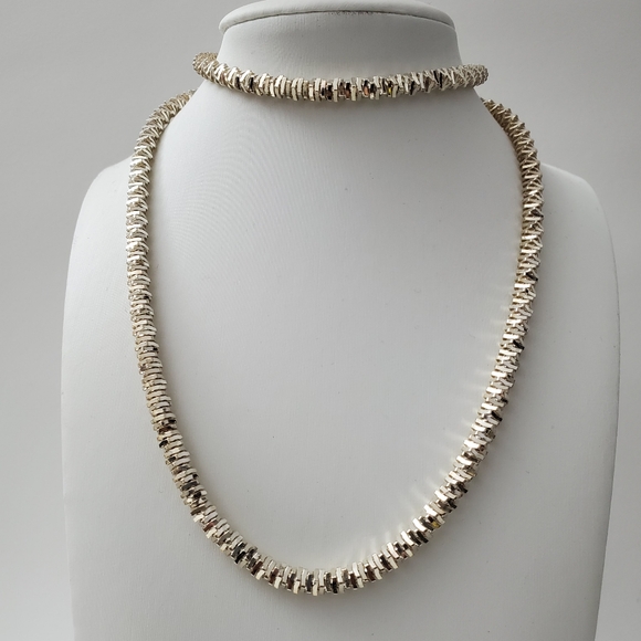 Milor Watch Video / Sterling Silver 925 Diamond Cut Rope Chain Necklace - Picture 3 of 12